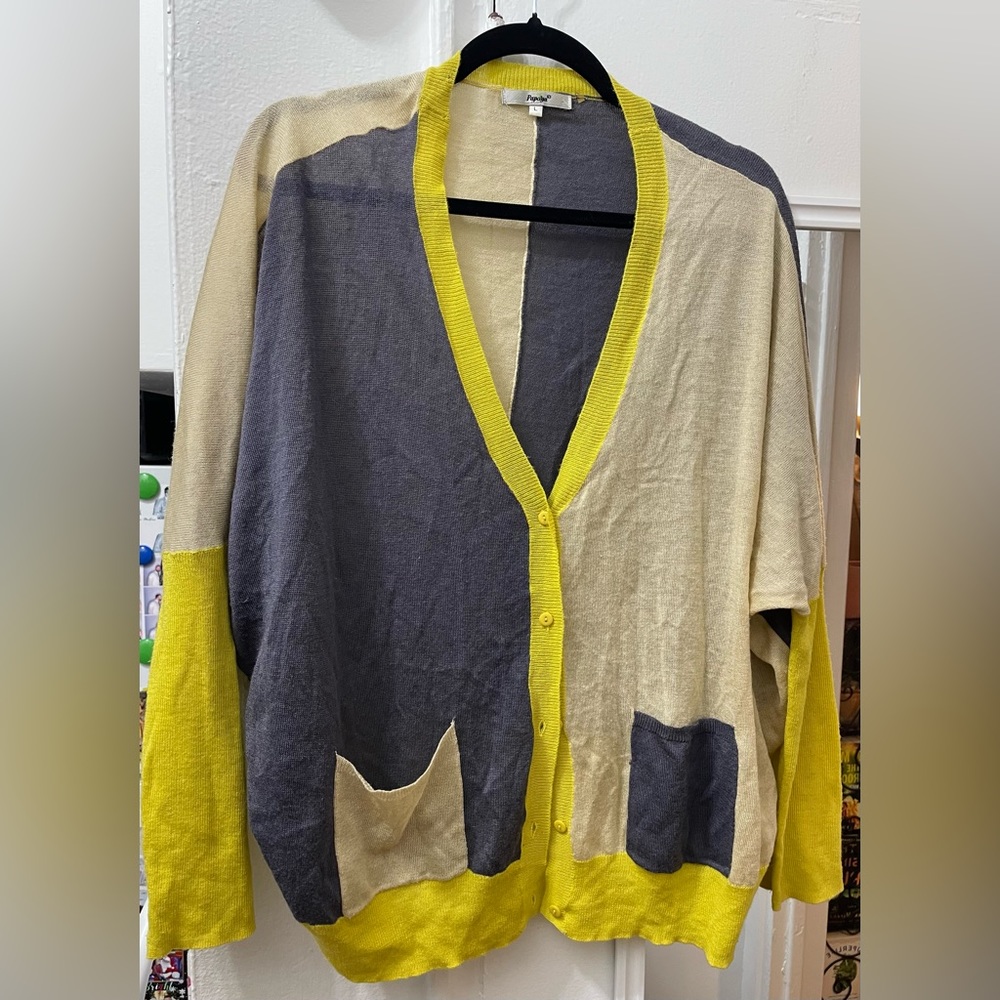 Funky colorblocked cardigan!